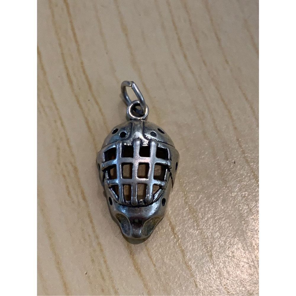.925 Hockey Mask Sterling Silver Jewelry Charm